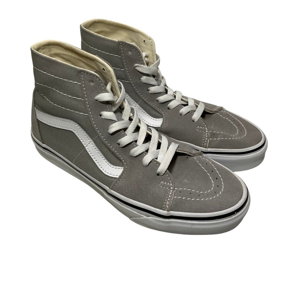 Vans Sk8-Hi Gray Suede Canvas High Top Sneakers Women’s 8 Men’s 6.5 Skate